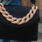 CI1 - Classic Black & Baby pink chain