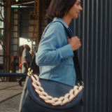 CI1 - Classic Black & Baby pink chain