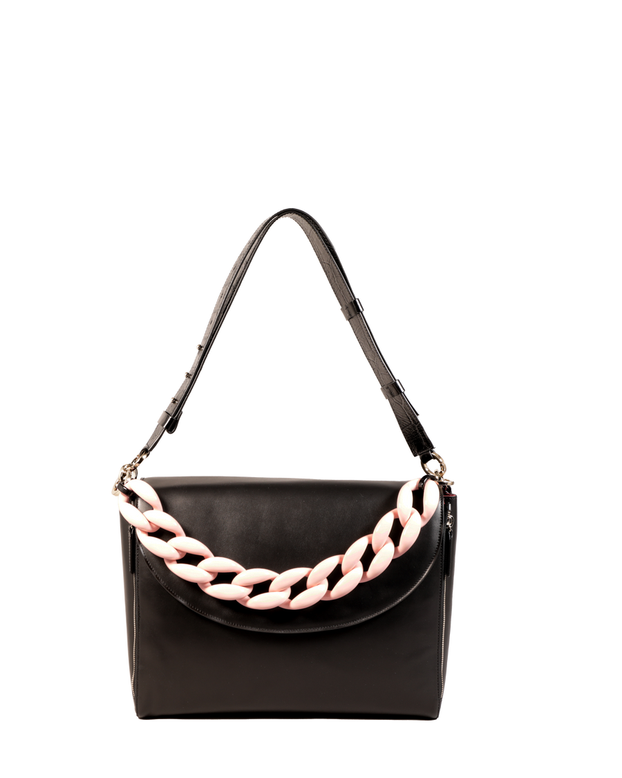 CI1 - Classic Black & Chain baby pink