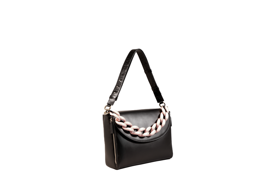 CI1 - Classic Black & Chain baby pink
